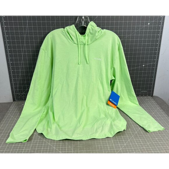 Columbia L/S Sun Trek Hooded Pullover Women’s Key West Heather Size L - Picture 1 of 10